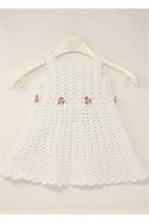 vestito neonata uncinetto bianco 3-6 mesi Capridea | VESTITOUNICNETTOBIANCO2